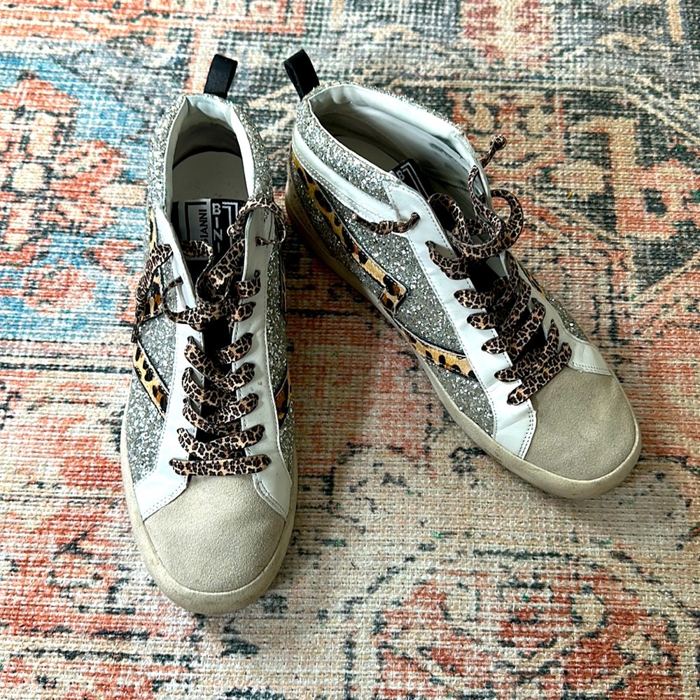GLITTER HIGH TOP SNEAKERS